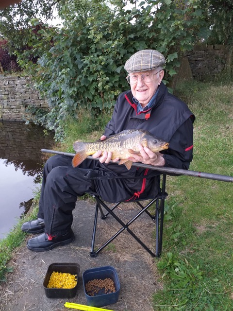 Rodney, our new member with another nice carp at Lane Head. Rodney has been bagging up on the carp since he joined. 6/12/2019