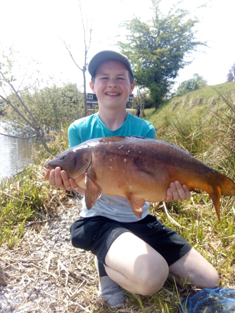 Cain with a fantastic 15 lb Mirror caught on the specimen pond at lane head on pellet. 20/05/18