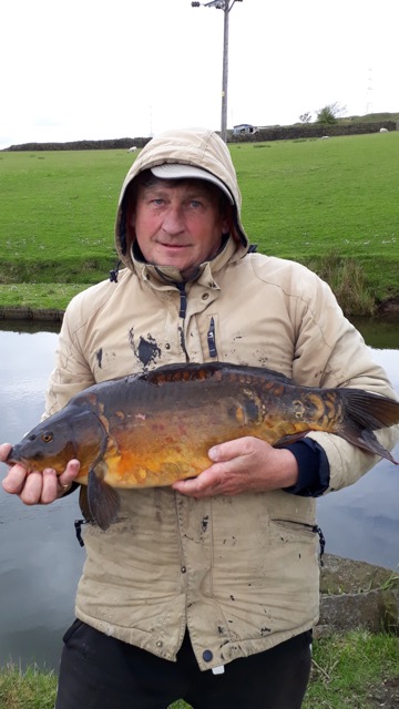 A 14lb Mirror caught by Andy on Lane Head Specimen Pond